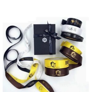 Personalizuoti satininias kaspinai su spauda