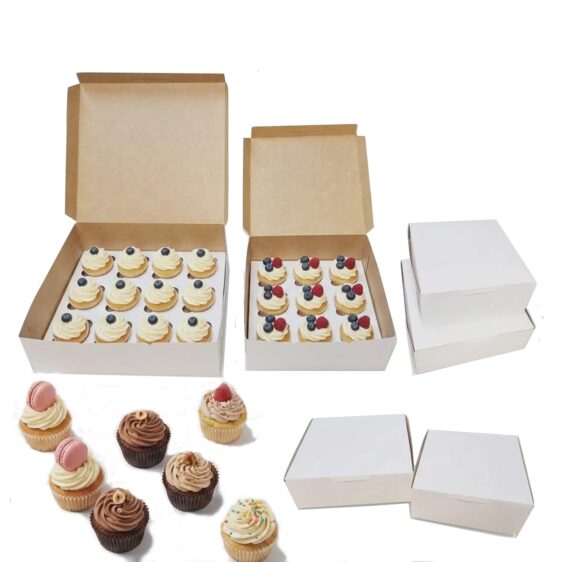 Balta vienos dalies dėžutė keksui